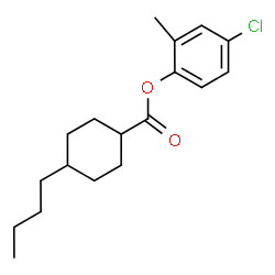 ChemSpider 2D Image | 4-Chloro-2-methylphenyl 4-butylcyclohexanecarboxylate | C18H25ClO2