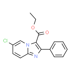 ChemSpider 2D Image | Ethyl 6-chloro-2-phenylimidazo[1,2-a]pyridine-3-carboxylate | C16H13ClN2O2