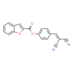 ChemSpider 2D Image | 4-(2,2-Dicyanovinyl)phenyl 1-benzofuran-2-carboxylate | C19H10N2O3