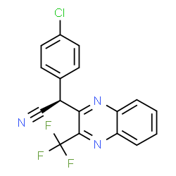 ChemSpider 2D Image | (2S)-(4-Chlorophenyl)[3-(trifluoromethyl)-2-quinoxalinyl]acetonitrile | C17H9ClF3N3