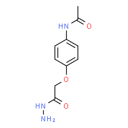 ChemSpider 2D Image | N-[4-(2-Hydrazino-2-oxoethoxy)phenyl]acetamide | C10H13N3O3