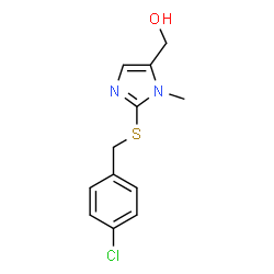 ChemSpider 2D Image | {2-[(4-Chlorobenzyl)sulfanyl]-1-methyl-1H-imidazol-5-yl}methanol | C12H13ClN2OS