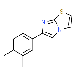 ChemSpider 2D Image | 6-(3,4-Dimethylphenyl)imidazo[2,1-b][1,3]thiazole | C13H12N2S