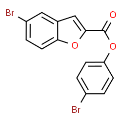 ChemSpider 2D Image | 4-Bromophenyl 5-bromo-1-benzofuran-2-carboxylate | C15H8Br2O3