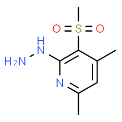 ChemSpider 2D Image | 2-Hydrazino-4,6-dimethyl-3-(methylsulfonyl)pyridine | C8H13N3O2S