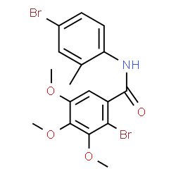 ChemSpider 2D Image | 2-Bromo-N-(4-bromo-2-methylphenyl)-3,4,5-trimethoxybenzamide | C17H17Br2NO4