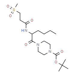 ChemSpider 2D Image | 2-Methyl-2-propanyl 4-{N-[3-(methylsulfonyl)propanoyl]norleucyl}-1-piperazinecarboxylate | C19H35N3O6S