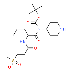 ChemSpider 2D Image | 2-Methyl-2-propanyl {N-[3-(methylsulfonyl)propanoyl]norvalyl}4-piperidinylcarbamate | C19H35N3O6S