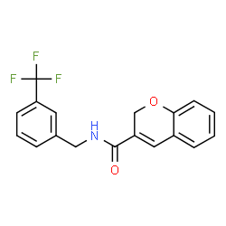 ChemSpider 2D Image | N-[3-(Trifluoromethyl)benzyl]-2H-chromene-3-carboxamide | C18H14F3NO2