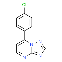 ChemSpider 2D Image | 7-(4-Chlorophenyl)[1,2,4]triazolo[1,5-a]pyrimidine | C11H7ClN4