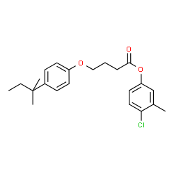 ChemSpider 2D Image | 4-Chloro-3-methylphenyl 4-[4-(2-methyl-2-butanyl)phenoxy]butanoate | C22H27ClO3