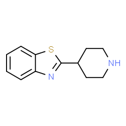 ChemSpider 2D Image | 2-(piperidin-4-yl)benzo[d]thiazole | C12H14N2S