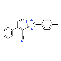 ChemSpider 2D Image | 2-(4-Methylphenyl)-7-phenyl[1,2,4]triazolo[1,5-a]pyridine-8-carbonitrile | C20H14N4
