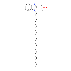 ChemSpider 2D Image | 2-(1-Octadecyl-1H-benzimidazol-2-yl)-2-propanol | C28H48N2O