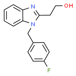 ChemSpider 2D Image | 2-[1-(4-Fluorobenzyl)-1H-benzimidazol-2-yl]ethanol | C16H15FN2O