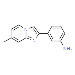 ChemSpider 2D Image | 3-(7-Methylimidazo[1,2-a]pyridin-2-yl)aniline | C14H13N3