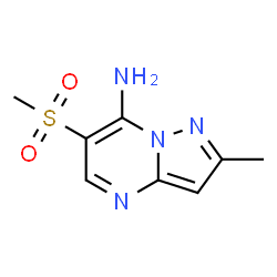 ChemSpider 2D Image | 2-Methyl-6-(methylsulfonyl)pyrazolo[1,5-a]pyrimidin-7-amine | C8H10N4O2S