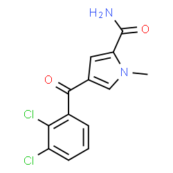 ChemSpider 2D Image | 4-(2,3-Dichlorobenzoyl)-1-methyl-1H-pyrrole-2-carboxamide | C13H10Cl2N2O2