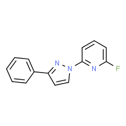 ChemSpider 2D Image | 2-Fluoro-6-(3-phenyl-1H-pyrazol-1-yl)pyridine | C14H10FN3