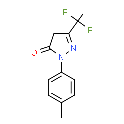 ChemSpider 2D Image | 2-(4-Methylphenyl)-5-(trifluoromethyl)-2,4-dihydro-3H-pyrazol-3-one | C11H9F3N2O