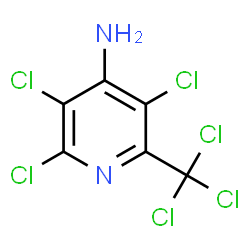 ChemSpider 2D Image | 2,3,5-Trichloro-6-(trichloromethyl)-4-pyridinamine | C6H2Cl6N2