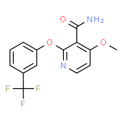 ChemSpider 2D Image | 4-Methoxy-2-[3-(trifluoromethyl)phenoxy]nicotinamide | C14H11F3N2O3