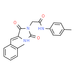 ChemSpider 2D Image | 2-[(4Z)-4-(2-Methylbenzylidene)-2,5-dioxo-1-imidazolidinyl]-N-(4-methylphenyl)acetamide | C20H19N3O3