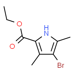 ChemSpider 2D Image | Ethyl 4-bromo-3,5-dimethyl-1H-pyrrole-2-carboxylate | C9H12BrNO2