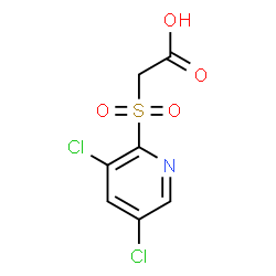 ChemSpider 2D Image | [(3,5-Dichloro-2-pyridinyl)sulfonyl]acetic acid | C7H5Cl2NO4S
