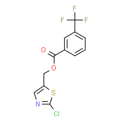 ChemSpider 2D Image | (2-Chloro-1,3-thiazol-5-yl)methyl 3-(trifluoromethyl)benzoate | C12H7ClF3NO2S