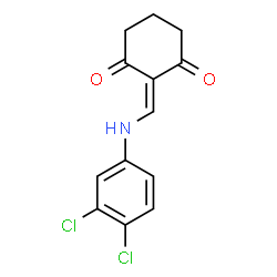 ChemSpider 2D Image | 2-{[(3,4-Dichlorophenyl)amino]methylene}-1,3-cyclohexanedione | C13H11Cl2NO2