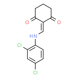 ChemSpider 2D Image | 2-{[(2,4-Dichlorophenyl)amino]methylene}-1,3-cyclohexanedione | C13H11Cl2NO2