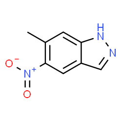 ChemSpider 2D Image | 6-Methyl-5-nitro-1H-indazole | C8H7N3O2