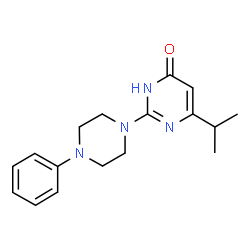 ChemSpider 2D Image | 6-Isopropyl-2-(4-phenylpiperazin-1-yl)pyrimidin-4-ol | C17H22N4O