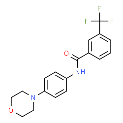 ChemSpider 2D Image | N-[4-(4-Morpholinyl)phenyl]-3-(trifluoromethyl)benzamide | C18H17F3N2O2