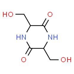 ChemSpider 2D Image | 3,6-Bis(hydroxymethyl)-2,5-piperazinedione | C6H10N2O4