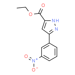ChemSpider 2D Image | Ethyl 3-(3-nitrophenyl)-1H-pyrazole-5-carboxylate | C12H11N3O4