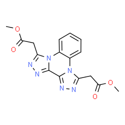 ChemSpider 2D Image | Dimethyl 2,2'-bis[1,2,4]triazolo[4,3-a:3',4'-c]quinoxaline-3,10-diyldiacetate | C16H14N6O4
