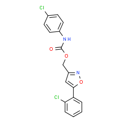 ChemSpider 2D Image | [5-(2-Chlorophenyl)-1,2-oxazol-3-yl]methyl (4-chlorophenyl)carbamate | C17H12Cl2N2O3