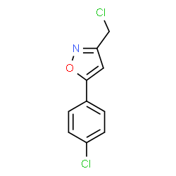 ChemSpider 2D Image | 3-(Chloromethyl)-5-(4-chlorophenyl)-1,2-oxazole | C10H7Cl2NO
