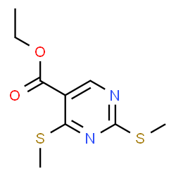 ChemSpider 2D Image | Ethyl 2,4-bis(methylsulfanyl)-5-pyrimidinecarboxylate | C9H12N2O2S2