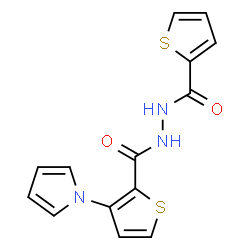 ChemSpider 2D Image | 3-(1H-Pyrrol-1-yl)-N'-(2-thienylcarbonyl)-2-thiophenecarbohydrazide | C14H11N3O2S2