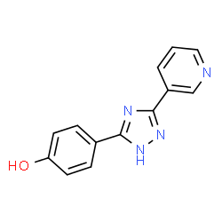 ChemSpider 2D Image | 4-[3-(3-Pyridinyl)-1H-1,2,4-triazol-5-yl]phenol | C13H10N4O