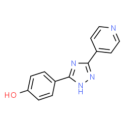 ChemSpider 2D Image | 4-[3-(4-Pyridinyl)-1H-1,2,4-triazol-5-yl]phenol | C13H10N4O