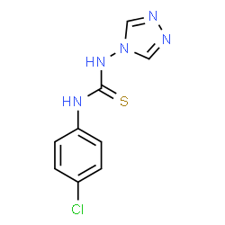 ChemSpider 2D Image | 1-(4-Chlorophenyl)-3-(4H-1,2,4-triazol-4-yl)thiourea | C9H8ClN5S