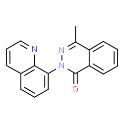 ChemSpider 2D Image | 4-methyl-2-(8-quinolinyl)-1-phthalazinone | C18H13N3O