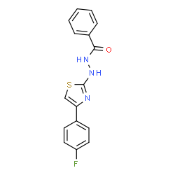 ChemSpider 2D Image | N'-[4-(4-Fluorophenyl)-1,3-thiazol-2-yl]benzohydrazide | C16H12FN3OS
