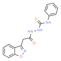 ChemSpider 2D Image | 2-(1,2-Benzoxazol-3-ylacetyl)-N-phenylhydrazinecarbothioamide | C16H14N4O2S