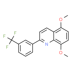 ChemSpider 2D Image | 5,8-Dimethoxy-2-[3-(trifluoromethyl)phenyl]quinoline | C18H14F3NO2