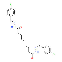 ChemSpider 2D Image | N'~1~-[(E)-(4-Chlorophenyl)methylene]-N'~9~-[(Z)-(4-chlorophenyl)methylene]nonanedihydrazide | C23H26Cl2N4O2